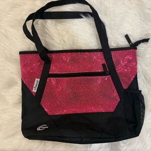 Pink and Black Women's Tote Bag